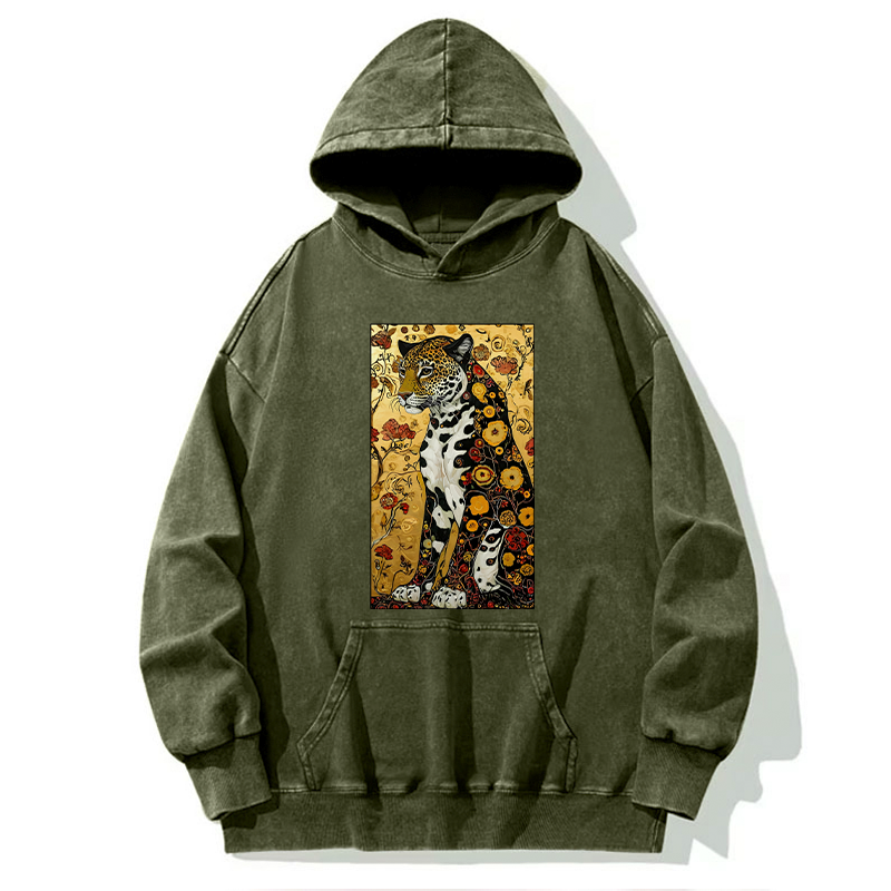Tokyo-Tiger Magnificent Leopard Washed Hoodie