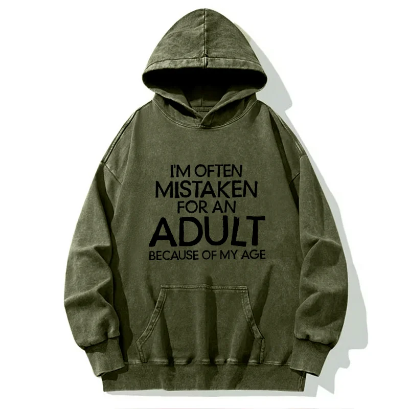 Tokyo-Tiger Old In Age But Young At Heart  Washed Hoodie