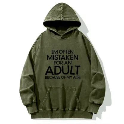 Tokyo-Tiger Old In Age But Young At Heart  Washed Hoodie