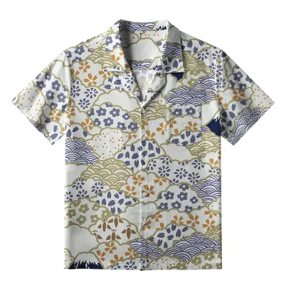 Tokyo-Tiger Blossoms Silhouettes Aloha Hawaiian Shirt