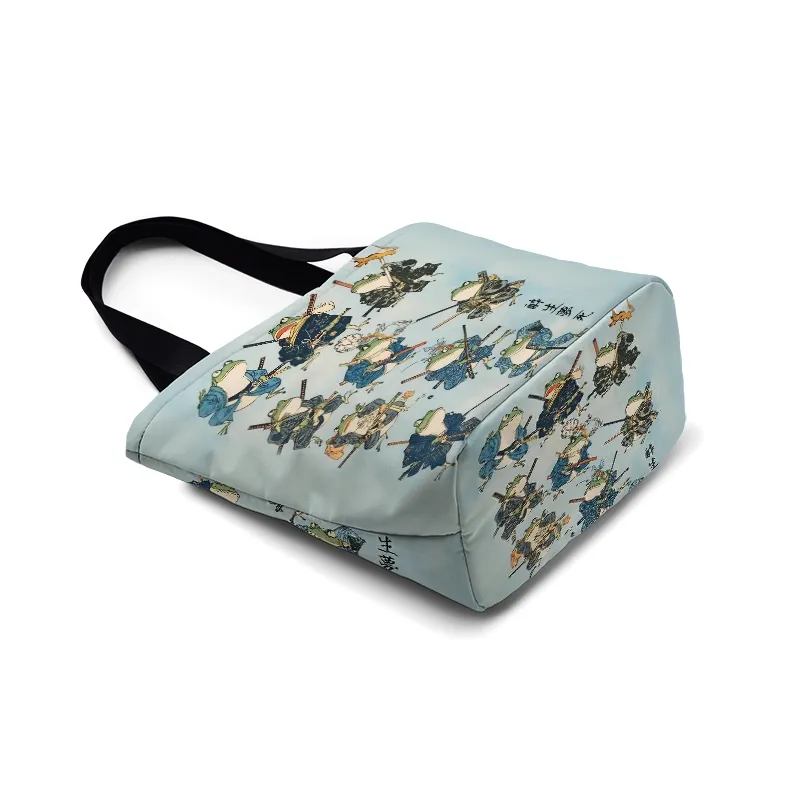 Tokyo-Tiger Frog Samurai Zipper Tote Bag