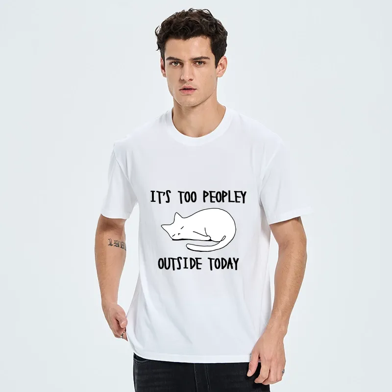 Tokyo-Tiger Funny Meme Quiet Lazy Cat Minimal Line Art Classic T-Shirt