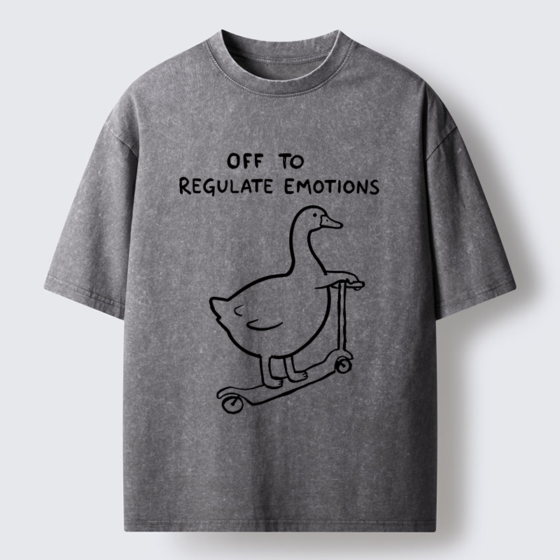Tokyo‑Tiger Stupid Goose Meme Washed T‑Shirt