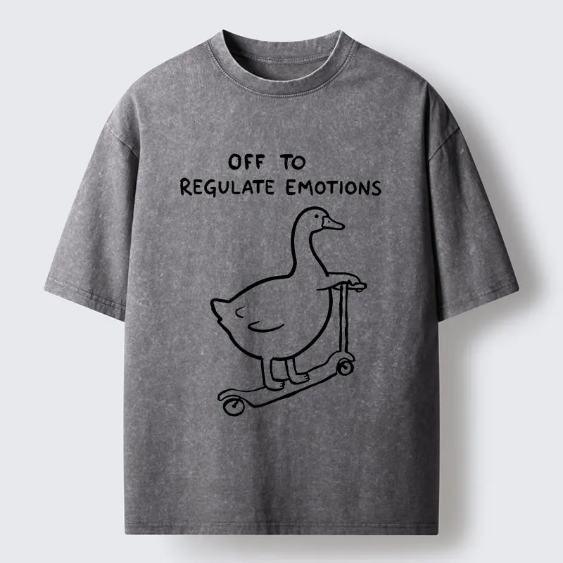 Tokyo‑Tiger Stupid Goose Meme Washed T‑Shirt