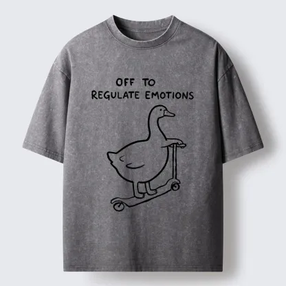Tokyo‑Tiger Stupid Goose Meme Washed T‑Shirt