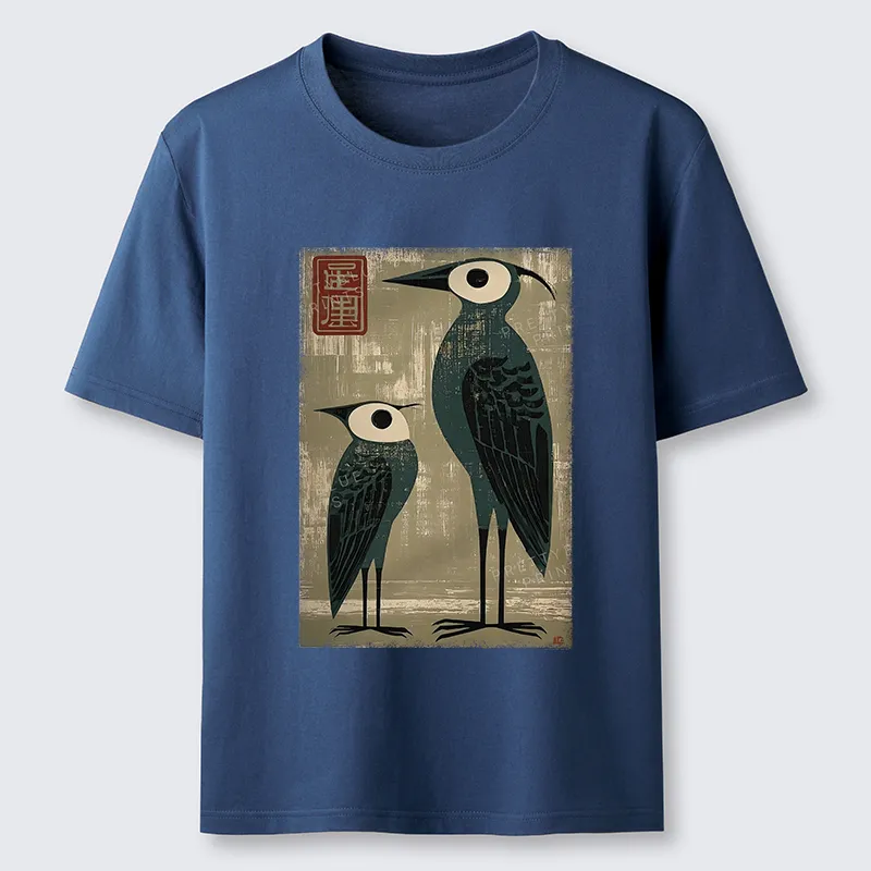 Tokyo-Tiger Retro Two Birds Art Classic T-Shirt Sale