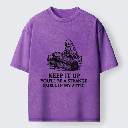Tokyo‑Tiger Funny Ghost Prank Washed T-Shirt