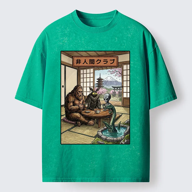 Tokyo-Tiger Monster Tea Party Washed T-Shirt