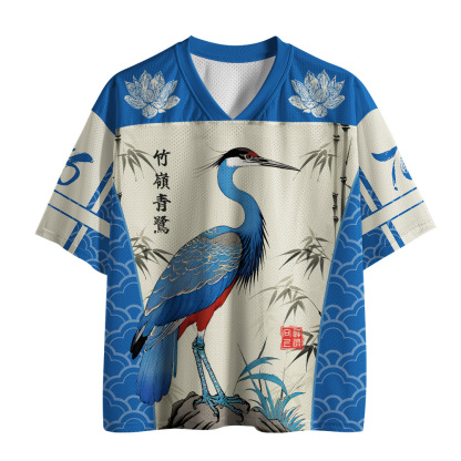 Tokyo-Tiger Bamboo Blue Heron Mesh Jersey