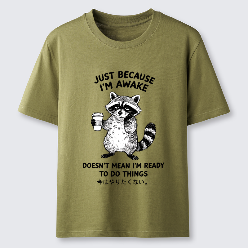 Tokyo-Tiger Tired Raccoon Coffee Classic T-Shirt