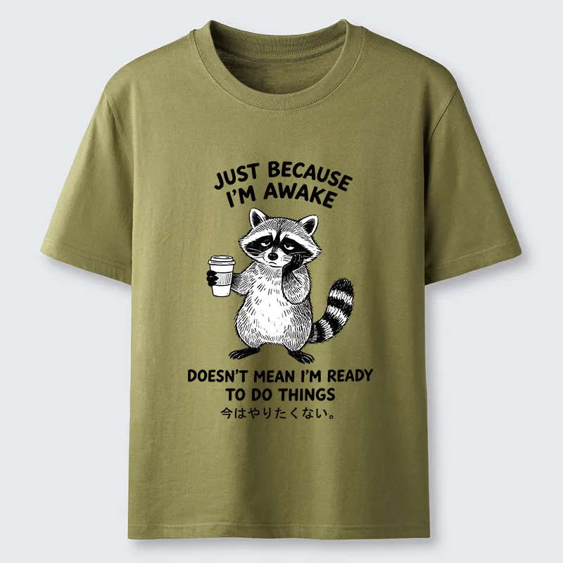 Tokyo-Tiger Tired Raccoon Coffee Classic T-Shirt