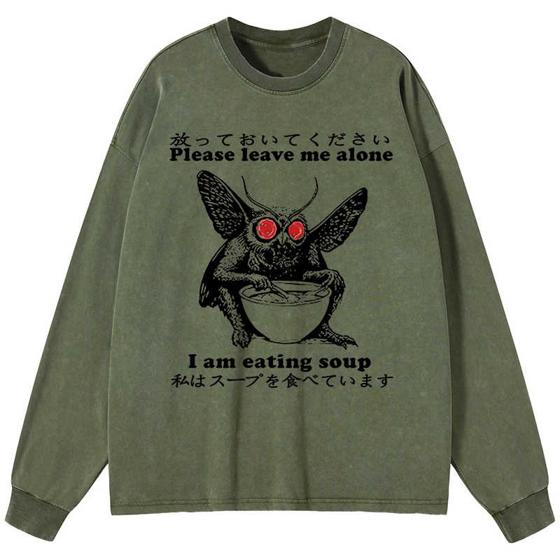 Tokyo-Tiger Don't Bother The Mothman Washed Long Sleeve T-Shirt