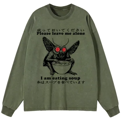 Tokyo-Tiger Don't Bother The Mothman Washed Long Sleeve T-Shirt