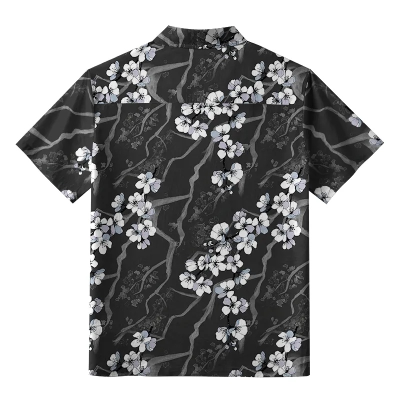 Tokyo-Tiger Sakura With Branches Button-up Shirt