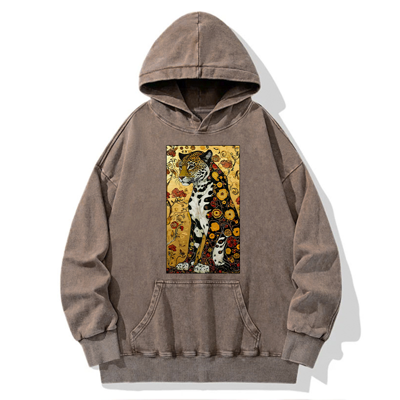 Tokyo-Tiger Magnificent Leopard Washed Hoodie