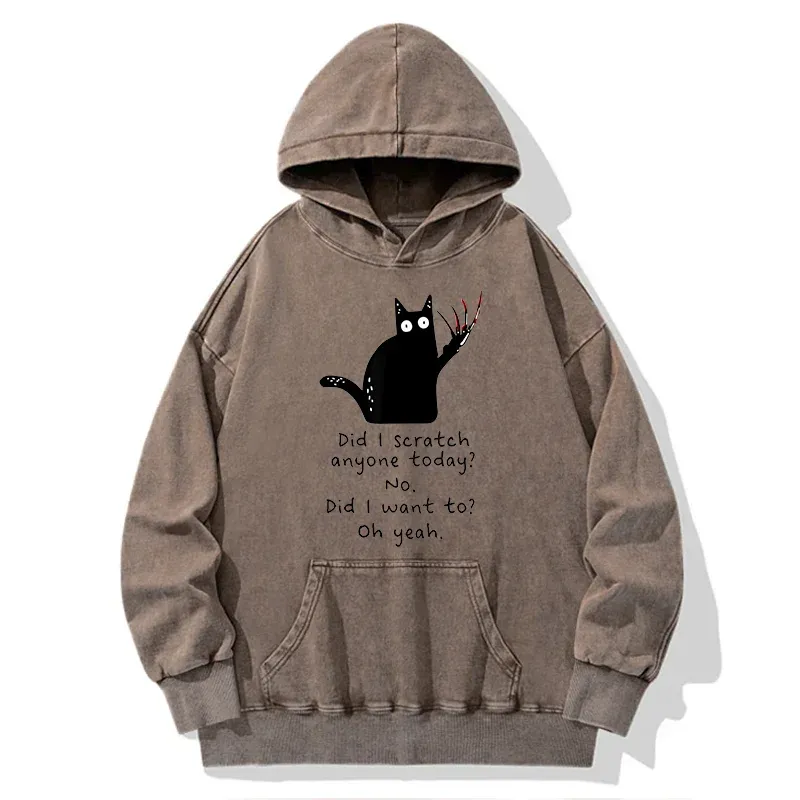 Tokyo-Tiger Cats With Sharp Claws Washed Hoodie