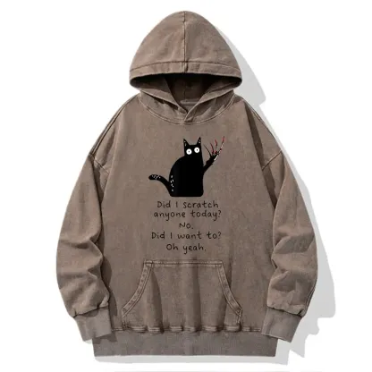 Tokyo-Tiger Cats With Sharp Claws Washed Hoodie