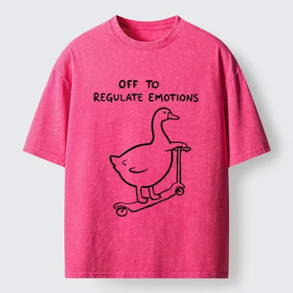 Tokyo‑Tiger Stupid Goose Meme Washed T‑Shirt