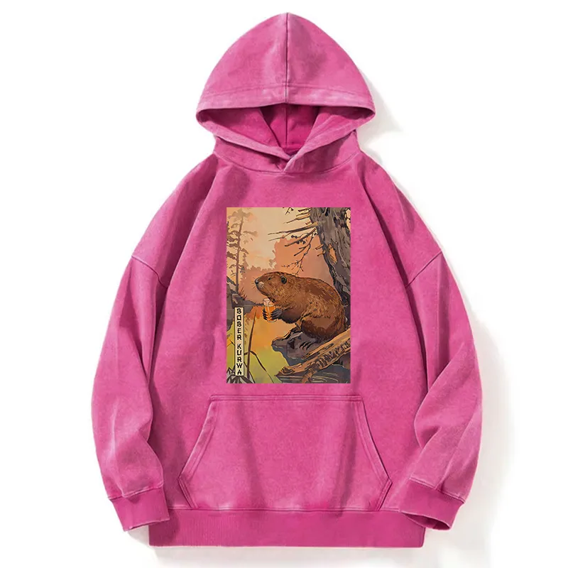 Tokyo-Tiger Beaver By The River Washed Hoodie