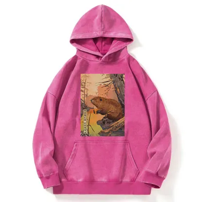 Tokyo-Tiger Beaver By The River Washed Hoodie