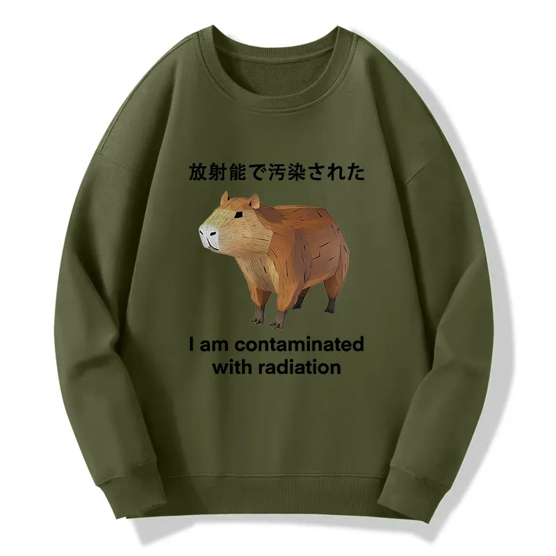 Tokyo-Tiger Capybara Contaminated By Radiation Circle Sweatshirt