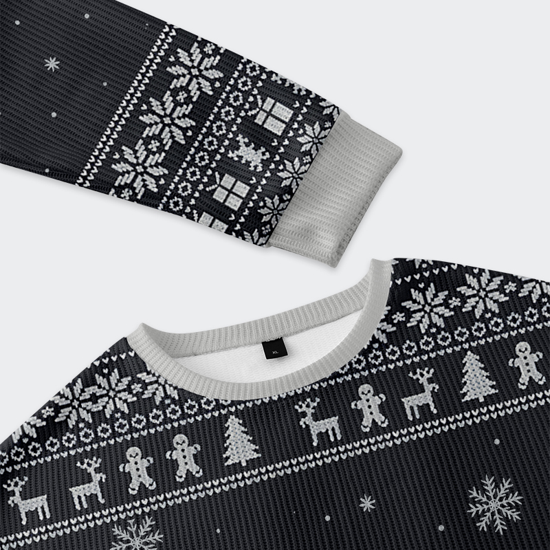 Tokyo-Tiger The Cat's Christmas String Pull Christmas Ugly Sweatshirt