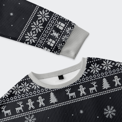 Tokyo-Tiger The Cat's Christmas String Pull Christmas Ugly Sweatshirt