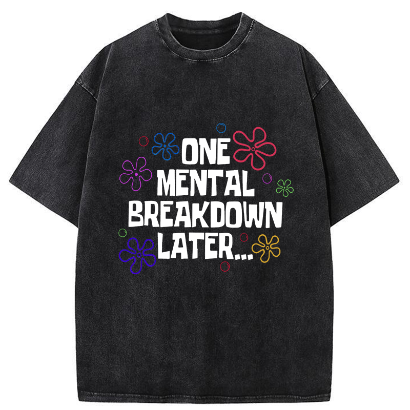 Tokyo-Tiger Mental Breakdown Flowers Washed T-Shirt