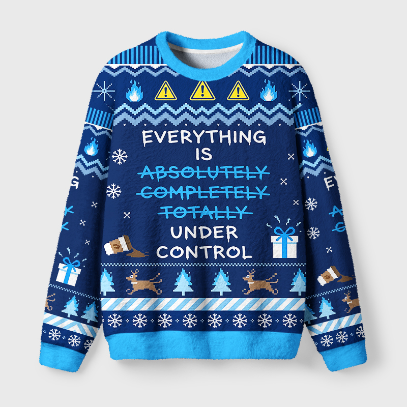 Tokyo-Tiger Pretend It All Holds Funny Meme Fuzzy Christmas Ugly Sweatshirt