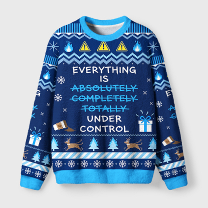 Tokyo-Tiger Pretend It All Holds Funny Meme Fuzzy Christmas Ugly Sweatshirt