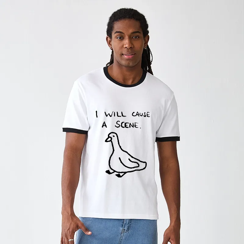 Tokyo-Tiger Stupid Goose Funny Japan Retro Trim T-Shirt