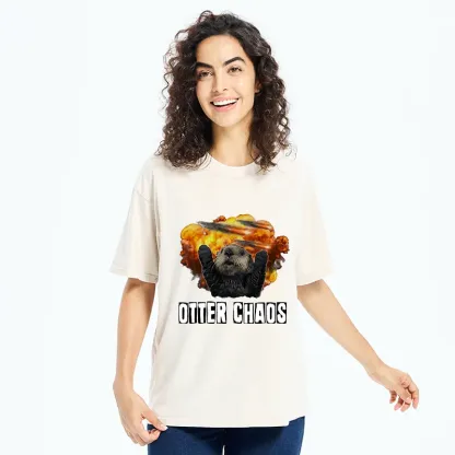 Tokyo-Tiger Utter Chaos Funny Washed T-Shirt