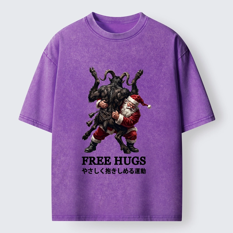 Tokyo-Tiger Free Monster Hugs Washed T-Shirt