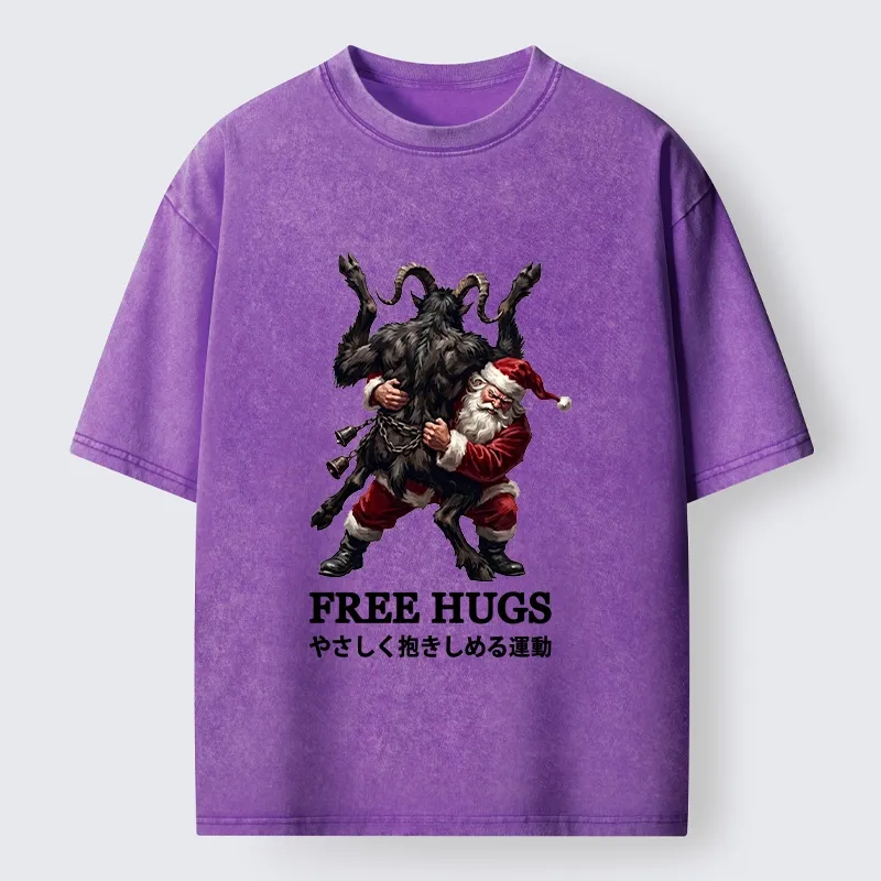 Tokyo-Tiger Free Monster Hugs Washed T-Shirt