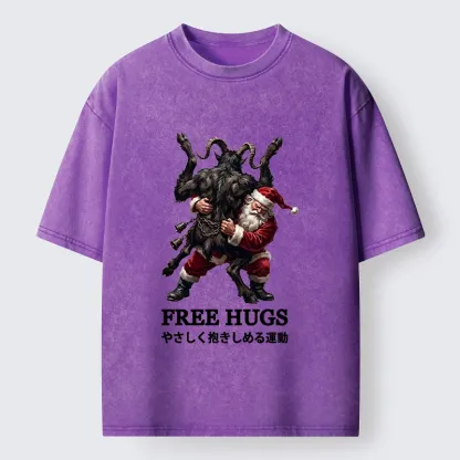 Tokyo-Tiger Free Monster Hugs Washed T-Shirt
