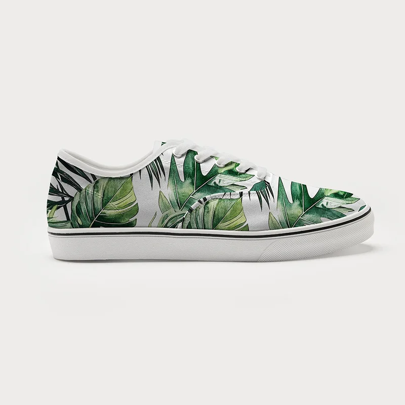 Tokyo-Tiger Tropical Leaf Dance Canvas Shoes