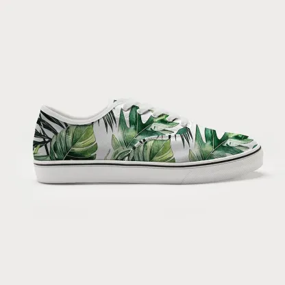 Tokyo-Tiger Tropical Leaf Dance Canvas Shoes