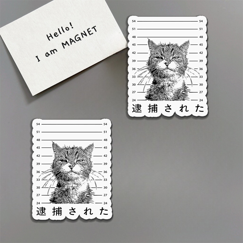 Tokyo-Tiger Cat That Was Arrested Fridge Magnet
