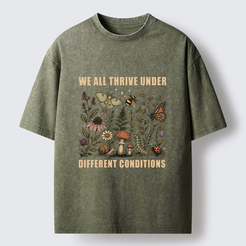 Tokyo-Tiger Retro Woodland Flora Bug Washed T-Shirt