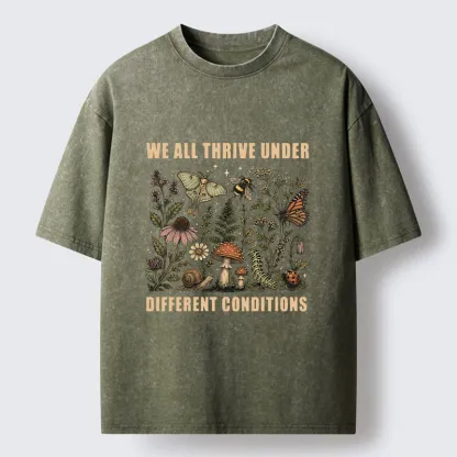 Tokyo-Tiger Retro Woodland Flora Bug Washed T-Shirt