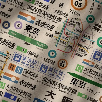 Tokyo-Tiger Tokyo Train Lines Cuban Collar Shirt