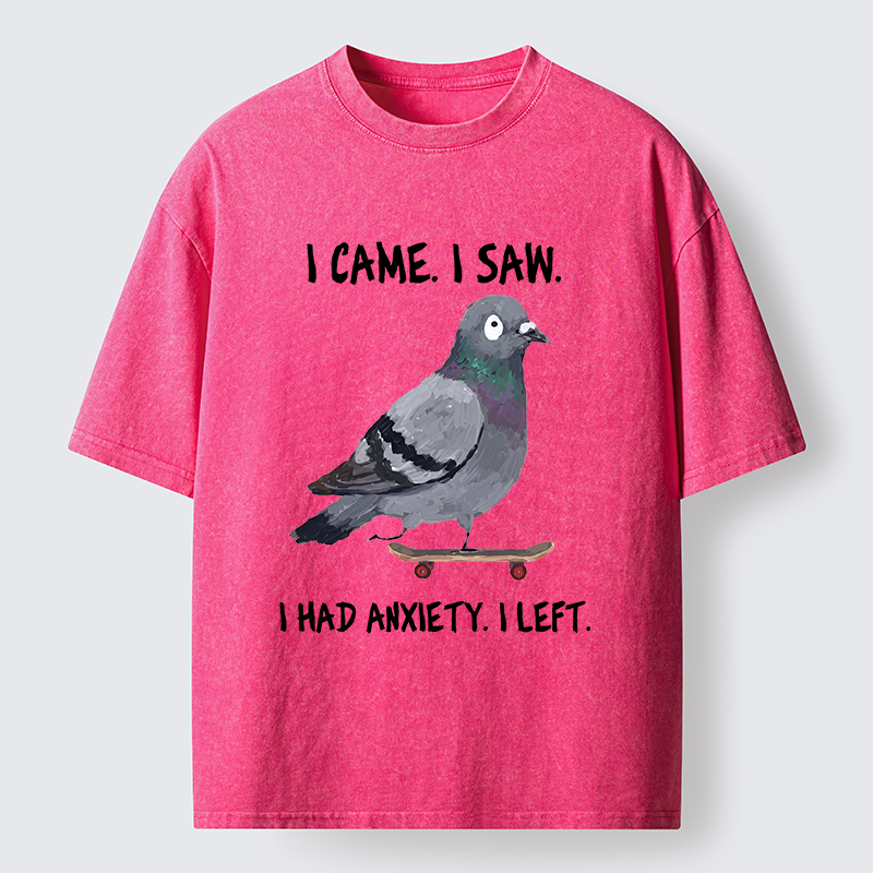 Tokyo-Tiger Skateboard Pigeon Meme Washed T-Shirt