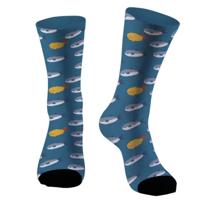 Tokyo-Tiger Small Fish And Fried Shrimp Socks