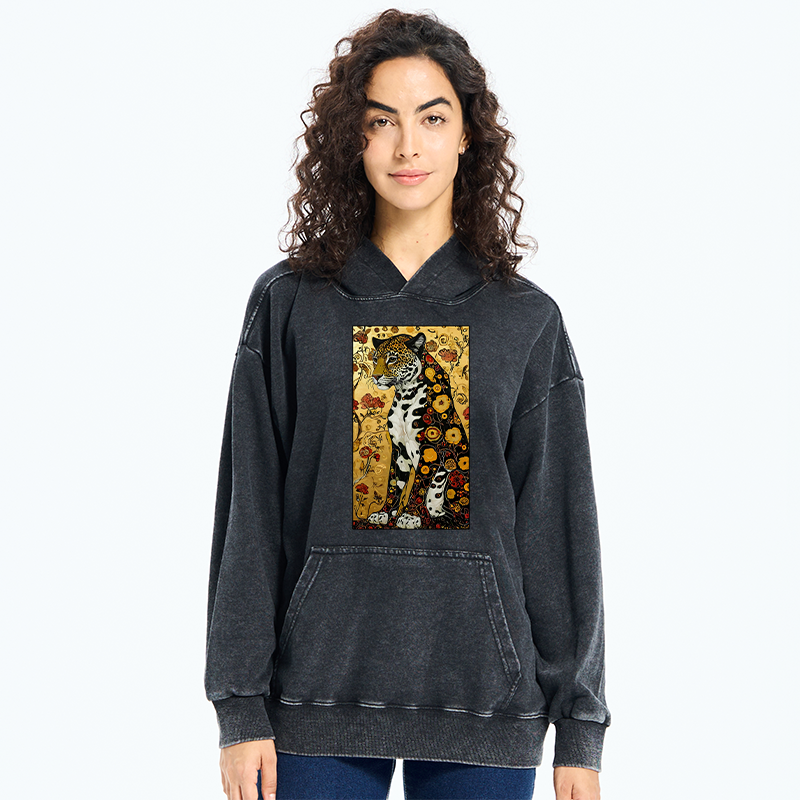 Tokyo-Tiger Magnificent Leopard Washed Hoodie