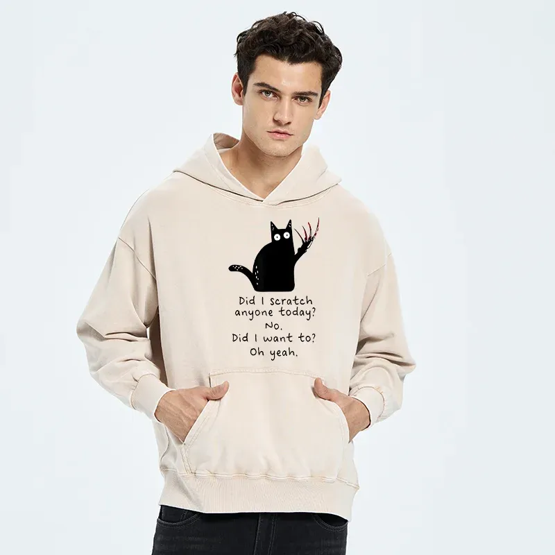 Tokyo-Tiger Cats With Sharp Claws Washed Hoodie