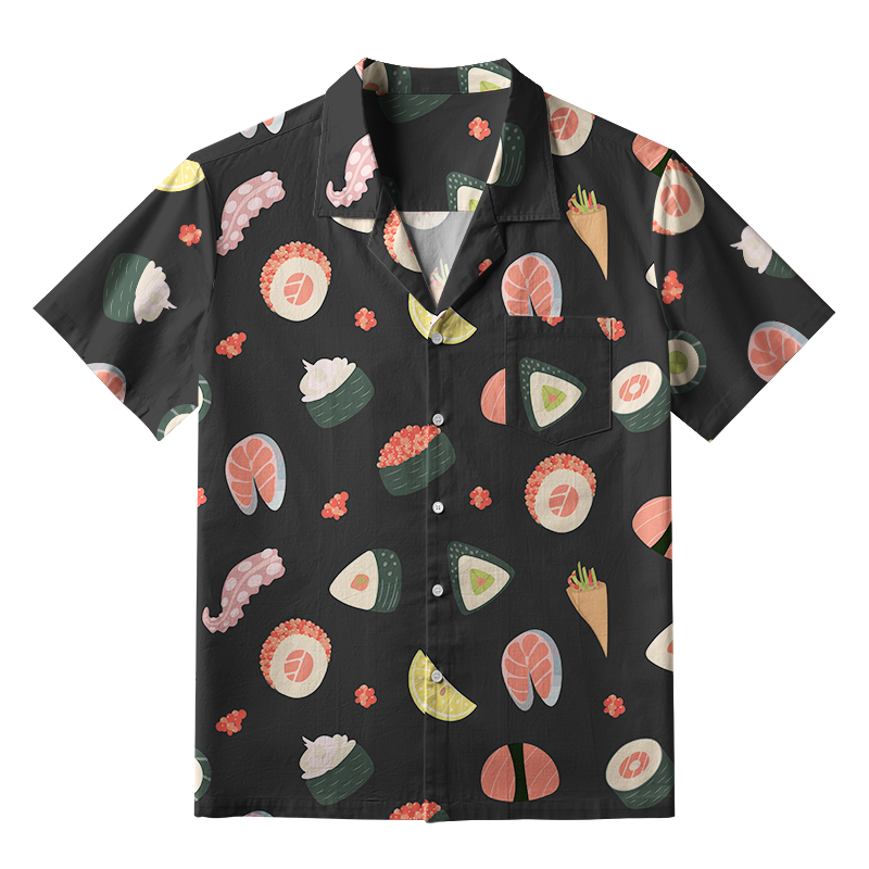 Tokyo-Tiger Tasteful Sashimi And Sushi Aloha Hawaiian Shirt