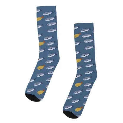 Tokyo-Tiger Small Fish And Fried Shrimp Socks