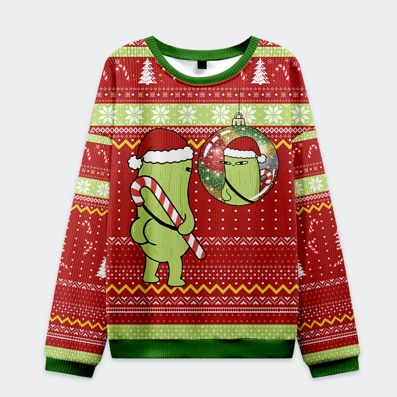 Tokyo-Tiger Christmas Cucumber Funny Christmas Ugly Sweatshirt