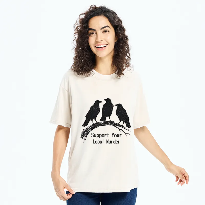 Tokyo-Tiger Crow Group Funny Meme Washed T-Shirt