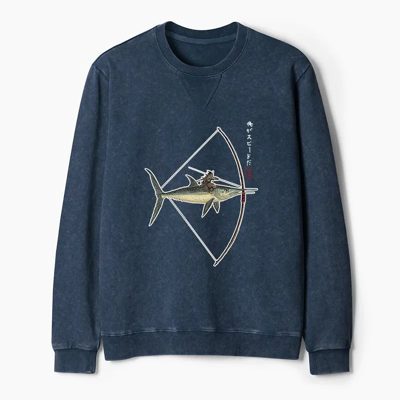 Tokyo-Tiger I Am Speed Washed Terry Sweatshirt